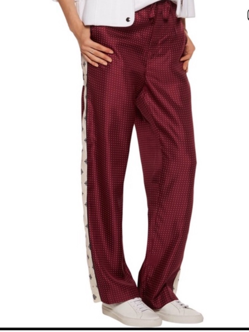 rag & bone 100% silk pajama top and pants Rudy set diamond print - Picture 8 of 11